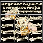 Custom Black White-Old Gold 3D Pattern Design Beer Festival Authentic Baseball Jersey - Image 4