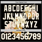 Custom Black White-Old Gold 3D Pattern Design Beer Festival Authentic Baseball Jersey - Image 5