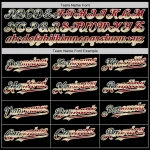 Custom Black Vintage USA Flag-Cream Line Authentic Baseball Jersey - Image 4