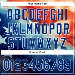 Custom Red Royal-White 3D American Flag Patriotic Authentic Baseball Jersey - Image 5