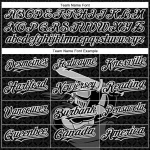 Custom Black White 3D Pattern Design Knight Hero Art Authentic Baseball Jersey - Image 4