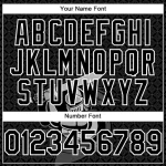 Custom Black White 3D Pattern Design Knight Hero Art Authentic Baseball Jersey - Image 5