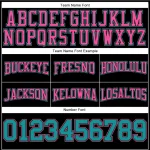 Custom Stitched Black Teal-Pink Football Pullover Sweatshirt Hoodie - Image 3