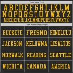 Custom Black Gold Mesh Authentic Football Jersey - Image 3