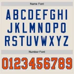 Custom Cream Orange-Royal Mesh Authentic Throwback Football Jersey - Image 4