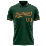 Custom Green Old Gold-Black Performance Vapor Golf Polo Shirt - Image 2