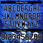 Custom Royal Black-White Marlin Fish Fishing 3D Bomber Full-Snap Varsity Letterman Hoodie Jacket - Image 5