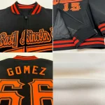 Custom Cream Orange Royal-White Bomber Varsity Letterman Two Tone Zipper Jacket - Image 2