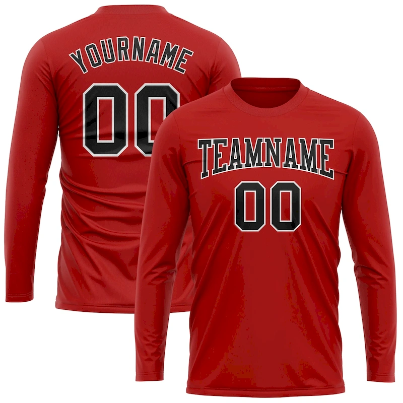 LongSleeve0145-1_46363afe-5361-403f-afbd-5293941b0d46.webp Custom Red Black-White Long Sleeve Performance T-Shirt - Image 2