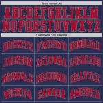 Custom Navy Red-Old Gold Authentic Throwback Basketball Jersey - Image 4