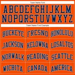 Custom Orange Navy-Gray Authentic Throwback Basketball Jersey - Image 3