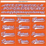 Custom Orange White-Purple Hockey Lace Neck Jersey - Image 4