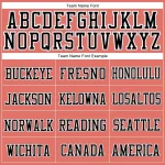 Custom Pink Black-White Stitched Cuffed Knit Hat - Image 2