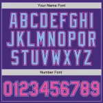Custom Purple Pink-Light Blue Authentic Baseball Jersey - Image 5