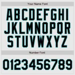 Custom White Aqua Pinstripe Black-Aqua Authentic Raglan Sleeves Baseball Jersey - Image 4