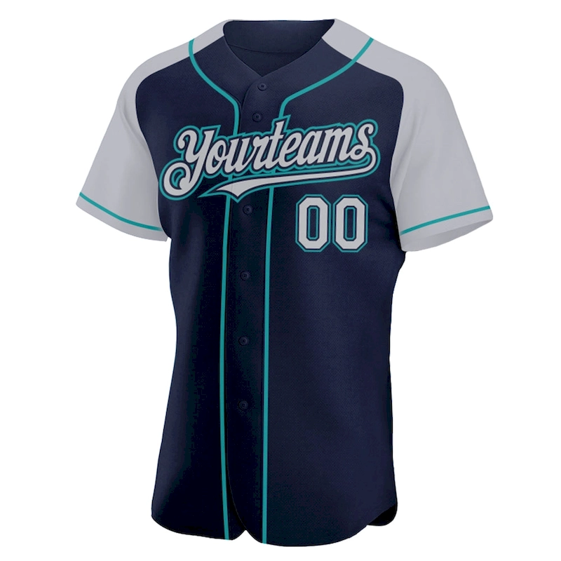 RaglanSleeves0317-1_d3970385-1d0d-4b1d-bfc9-5ddf146aac00.webp Custom Navy Gray-Teal Authentic Raglan Sleeves Baseball Jersey - Image 2