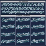 Custom Navy Gray-Teal Authentic Raglan Sleeves Baseball Jersey - Image 4