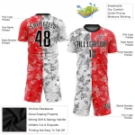 Custom Red Black-White Sublimation Soccer Uniform Jersey - Image 3