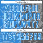 Custom Graffiti Pattern Powder Blue-Steel Gray Scratch Sublimation Soccer Uniform Jersey - Image 6