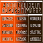 Custom Brown Orange-White Gradient Line Sublimation Soccer Uniform Jersey - Image 5