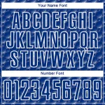 Custom Royal White Geometric Shape Sublimation Soccer Uniform Jersey - Image 6