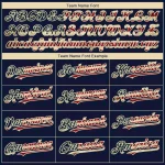 Custom Navy Vintage USA Flag-Cream 3D American Flag Fashion Two-Button Unisex Softball Jersey - Image 5