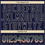 Custom Navy Vintage USA Flag-Cream 3D American Flag Fashion Two-Button Unisex Softball Jersey - Image 6