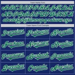 Custom Royal Kelly Green-White Authentic Two Tone Baseball Jersey - Image 4