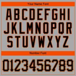 Custom Gray Black-Orange Authentic Baseball Jersey - Image 4