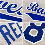 Custom Gray Black-Orange Authentic Baseball Jersey - Image 6