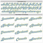 Custom White Light Blue-Gold Authentic Throwback Basketball Jersey - Image 3