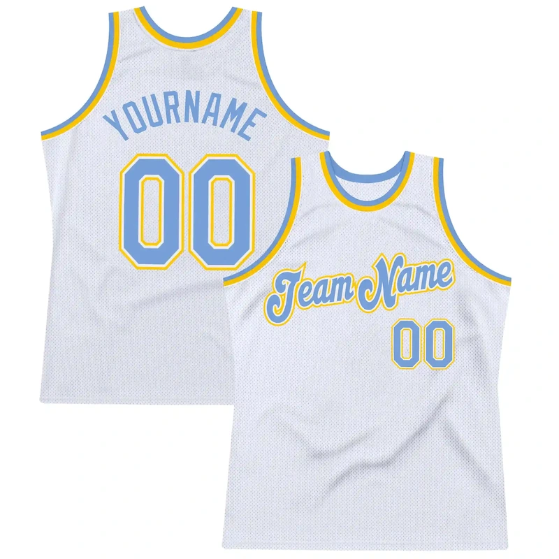 white_0801.webp Custom White Light Blue-Gold Authentic Throwback Basketball Jersey - Image 1