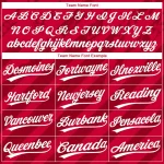Custom Red White 3D Pattern Design Authentic Baseball Jersey - Image 4