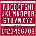 Custom Red White 3D Pattern Design Authentic Baseball Jersey - Image 5