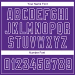 Custom Purple White Side Panel Abstract Lines Authentic City Edition Basketball Jersey - Image 4
