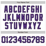 Custom White Purple-Black 3D Pattern Design Abstract Splash Authentic Baseball Jersey - Image 5