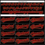Custom Black Red-Old Gold 3D Pattern Design Curve Solid Authentic Baseball Jersey - Image 4