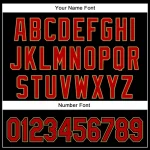 Custom Black Red-Old Gold 3D Pattern Design Curve Solid Authentic Baseball Jersey - Image 5