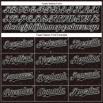 Custom Black White 3D Pattern Design Starry Sky Authentic Baseball Jersey - Image 4