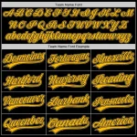 Custom Black Gold Authentic Throwback Baseball Jersey - Image 4