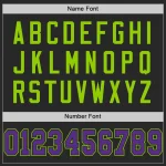 Custom Black Purple-Neon Green Mesh Authentic Football Jersey - Image 4