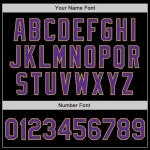 Custom Black Purple-Old Gold Authentic Baseball Jersey - Image 4