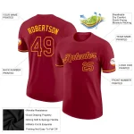 Custom Crimson Crimson-Gold Performance T-Shirt - Image 2