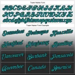 Custom Stitched White Teal-Black Fade Fashion Sports Pullover Sweatshirt Hoodie - Image 3