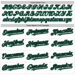 Custom White Pinstripe Kelly Green-Black Authentic Fade Fashion Baseball Jersey - Image 5