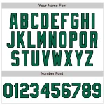 Custom White Pinstripe Kelly Green-Black Authentic Fade Fashion Baseball Jersey - Image 6