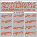 Custom Gray Orange-Light Blue Authentic Baseball Jersey - Image 4