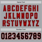 Custom Gray Black-Red Mesh Authentic Throwback Football Jersey - Image 4