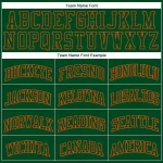 Custom Hunter Green Green-Orange Authentic Throwback Basketball Jersey - Image 3