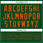 Custom Hunter Green Green-Orange Authentic Throwback Basketball Jersey - Image 4
